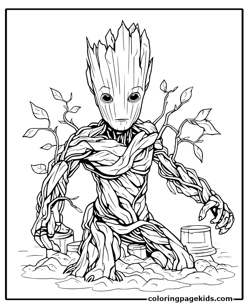 Free Printable Groot Coloring Pages