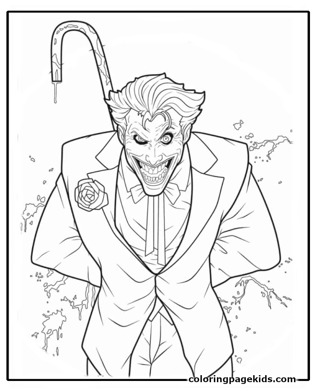Free Printable Joker Coloring Pages