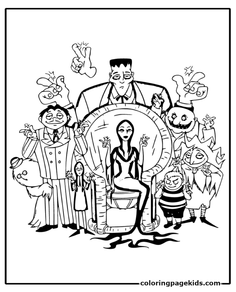 addams family coloring pages