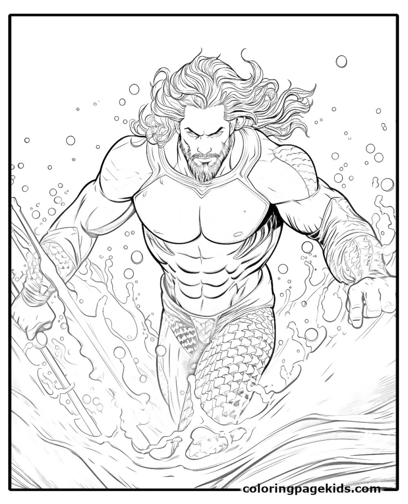 aquaman coloring pages
