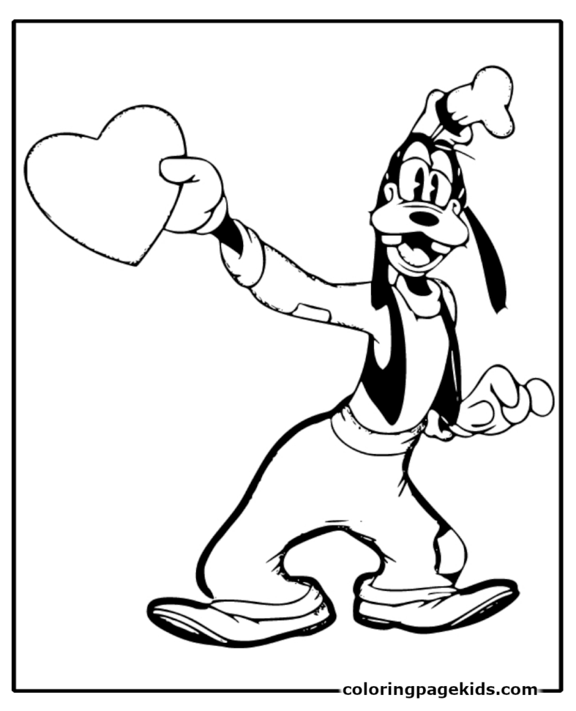 Goofy coloring pages