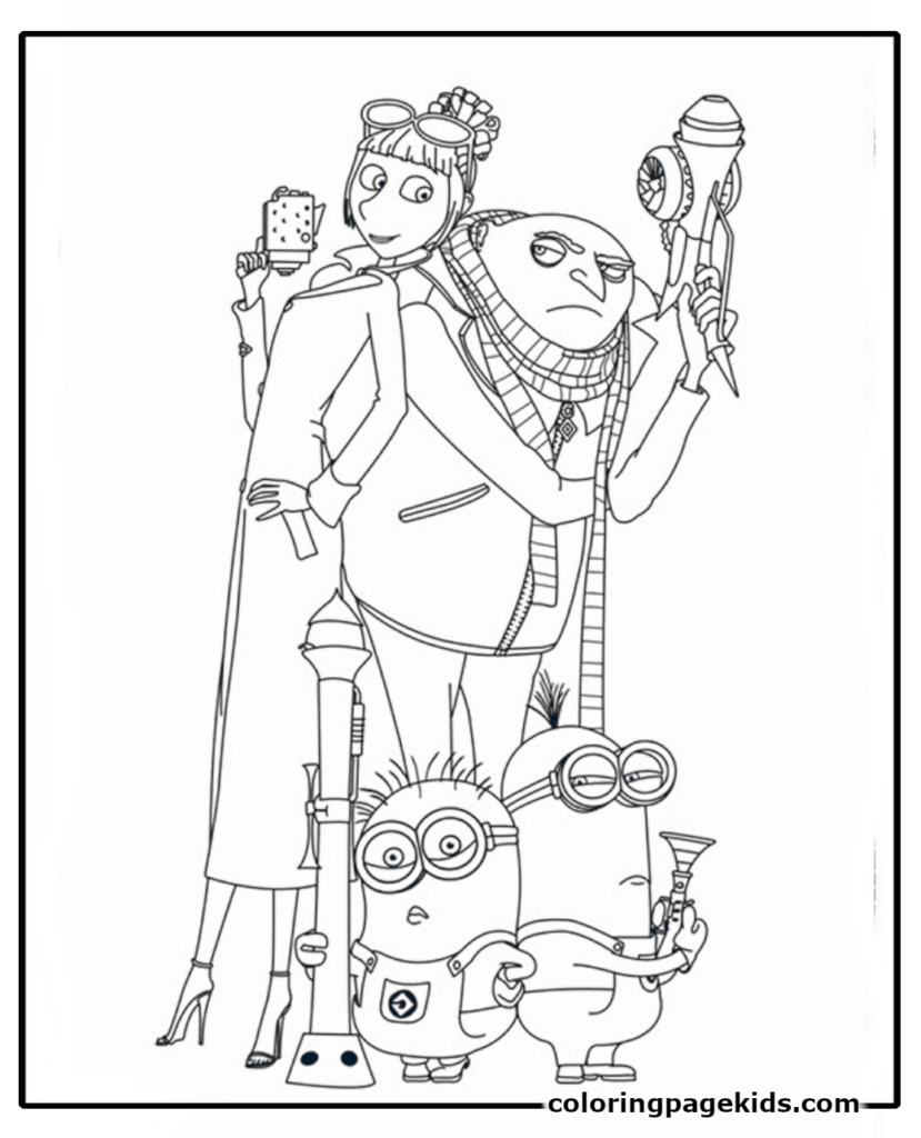 gru coloring pages