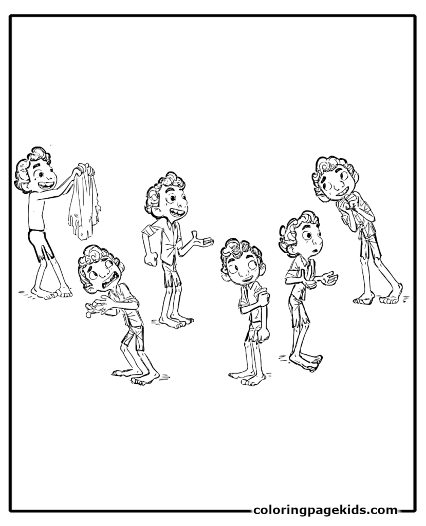 luca coloring pages