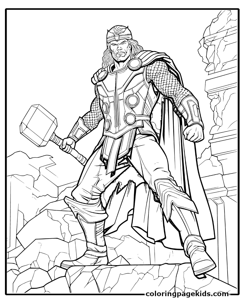 Free Printable Thor Coloring Pages For Kids