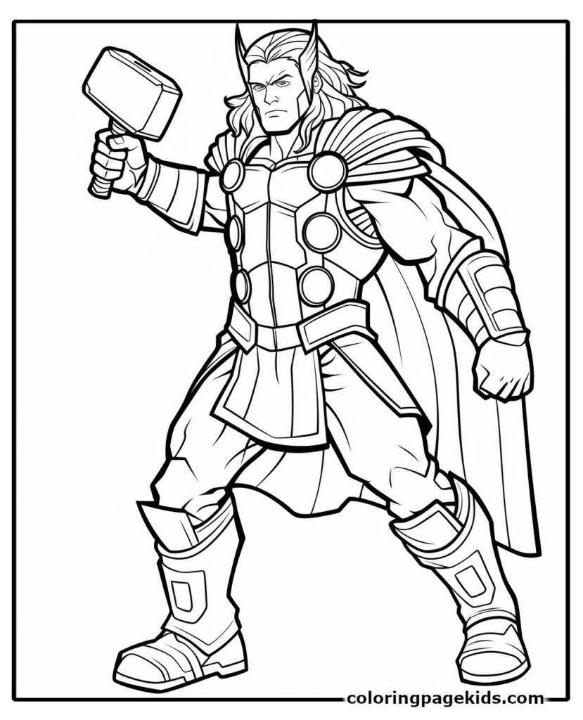 thor coloring pages