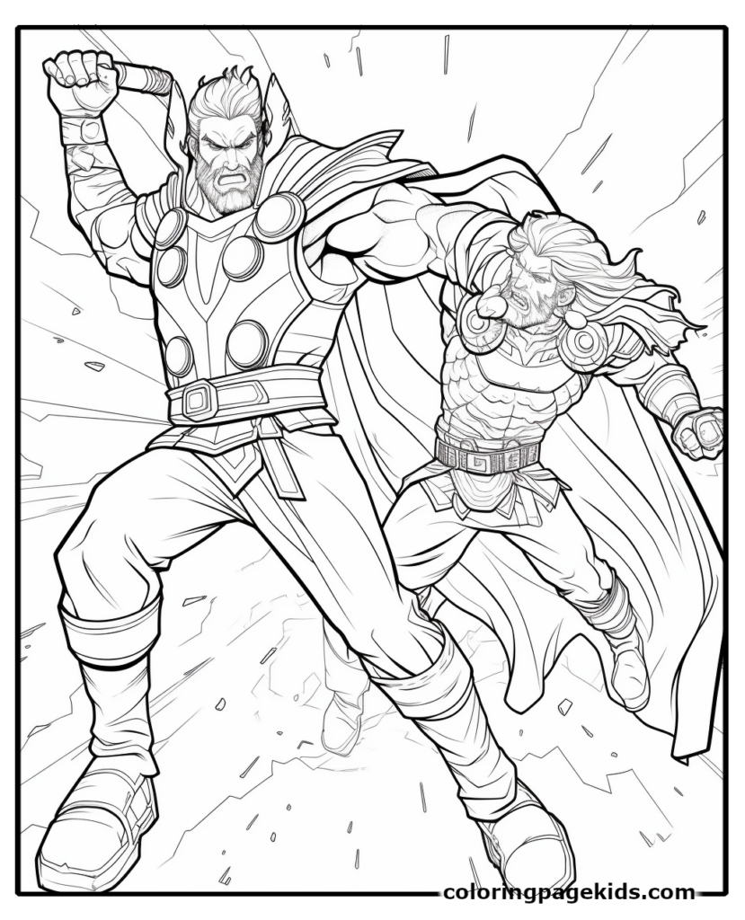 thor coloring pages