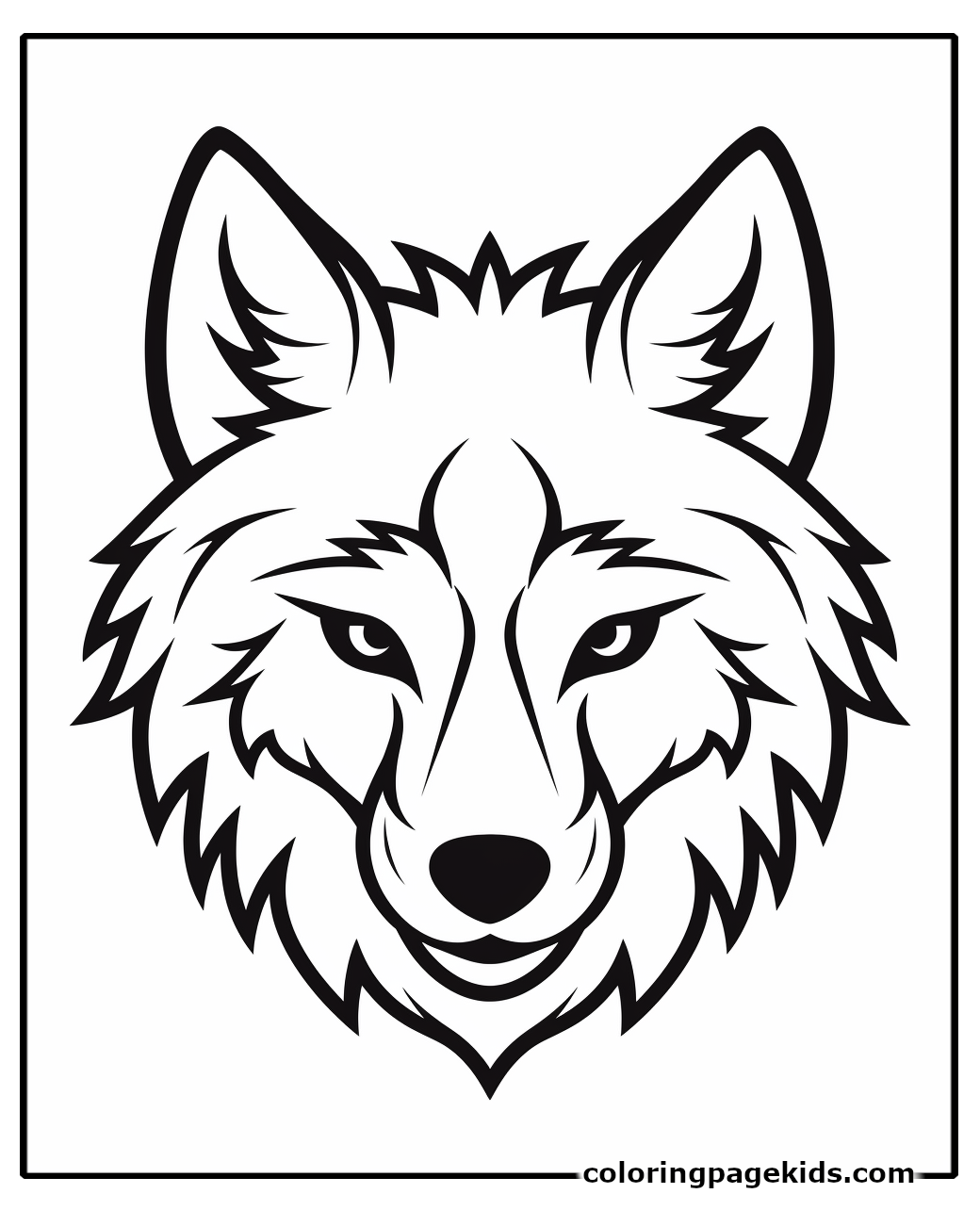 wolf mask template for kids