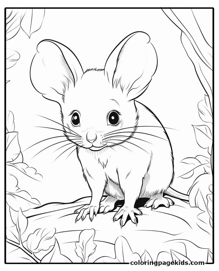 mouse coloring pages