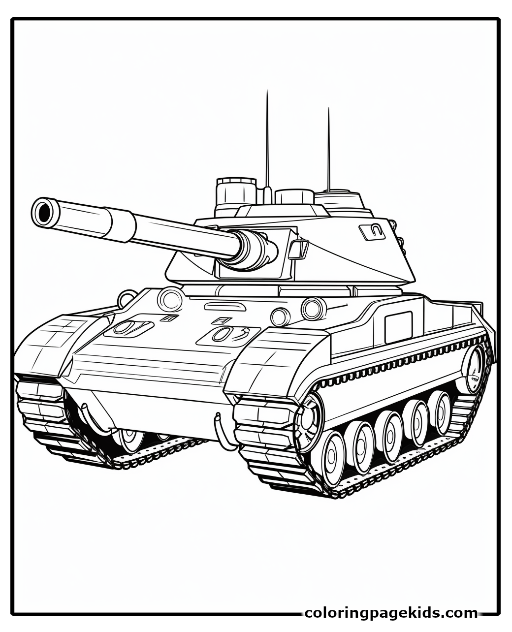 Free Printable Army Tank Coloring Pages